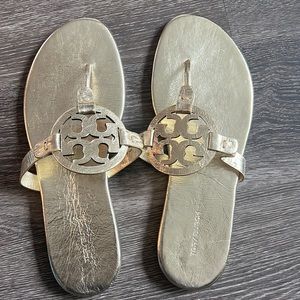 Tory Burch - MILLER SOFT METALLIC SANDALS